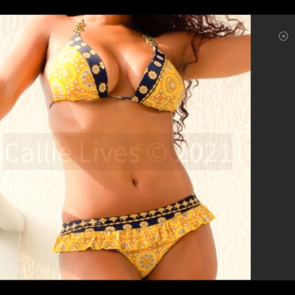 Monogram Ruffle Bikini - Picture 3 of 12